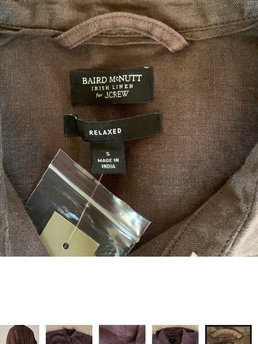 NWT J Crew Irish Linen Small - Picture 5 of 5